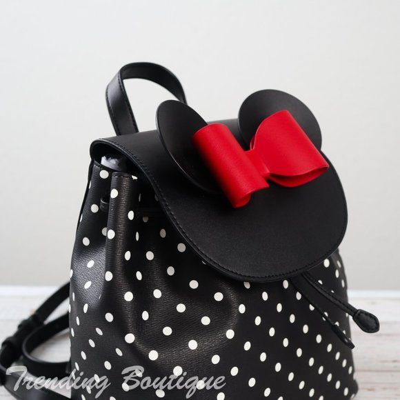 NWT Disney x Kate Spade New York Minnie Mouse Backpack in Black Multi - Picture 9 of 13